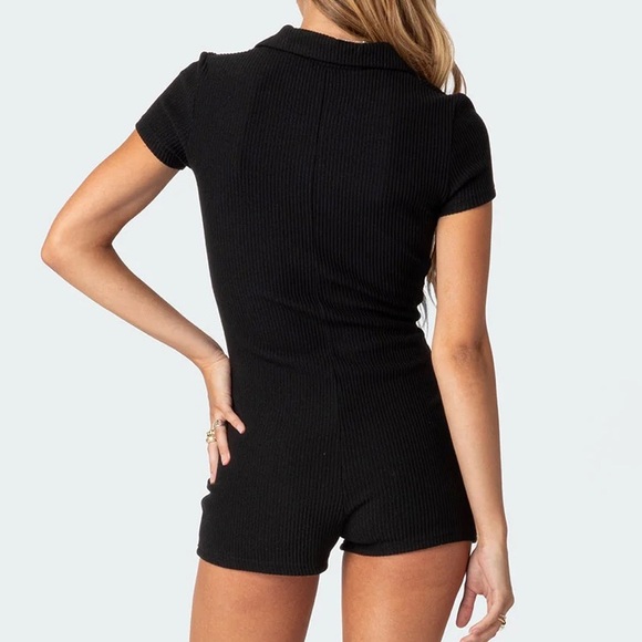 Edikted Lucia Ribbed‎ Romper - Picture 2 of 6